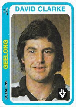 1979 Scanlens VFL #117 David Clarke Front